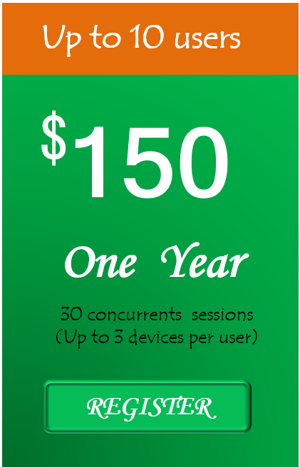 Click for 10 users group subscription for 365 days at 150 USD